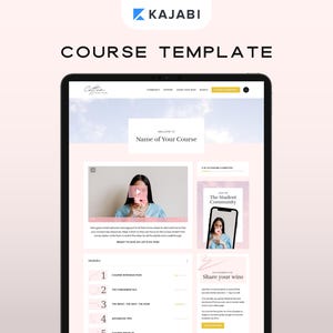 Kajabi Course Template | Kajabi Product Template with Course Thumbnails | Product Theme for Coaches & Course Creators | Kajabi Template