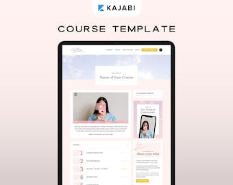 Kajabi Course Template with Canva Templates: For Coaches & Course Creators