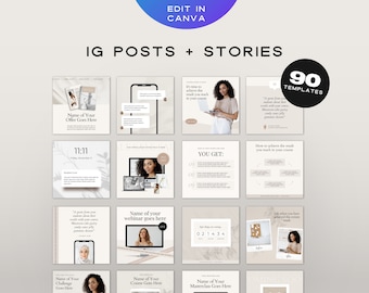 Instagram Post & Story Canva Templates | Course Creators (90)