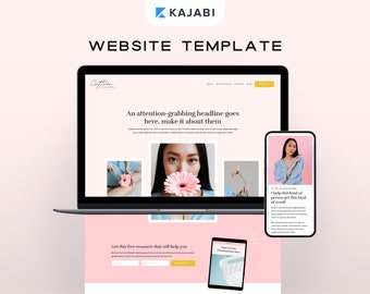 Kajabi Website Vorlage | Kajabi Website Theme für Coaches & Online Kurs Ersteller | Kreatives Kajabi Template und Kajabi Landing Page