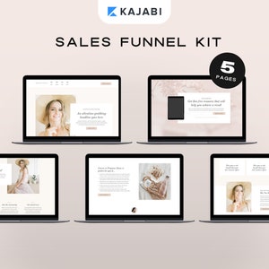 Kajabiテンプレートバンドル｜コーチとオンラインコースクリエイターのための5つのセールスファネルテンプレート｜女性向けセールスページ、ランディングページ、オプトインページ