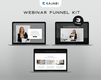 Kajabi Template Webinar Bundle | 3 Kajabi Webinar Landing Pages for Coaches & Online Course Creators | Kajabi Funnel
