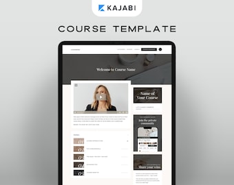 Kajabi Course Template | Kajabi Product Template with Course Thumbnails | Product Theme for Coaches & Course Creators | Kajabi Template