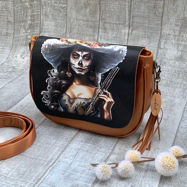 Umhängetasche Mexican Lady / Crossbodybag / kleine Tasche