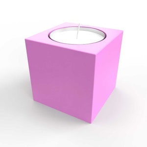 50mm Cube Shaped Tealight Holder Mold