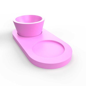 Two Slot Pinch Pot Tray Mold - Sloped Pot