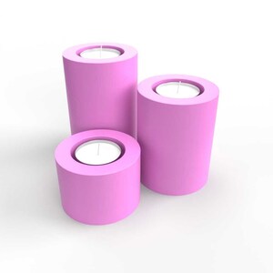 Round Pillar Tealight Holder Mold Set