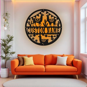 Custom Llama Metal Wall Art With LED Light, Personalized Llama Name Sign Decoration For Room, Llama Metal LED Decor, Custom Llama Sign