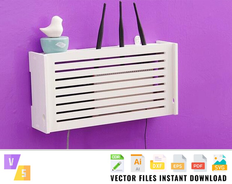 Wifi Router Storage Box Wall Hangings Bracket Cable Organizer Etsy