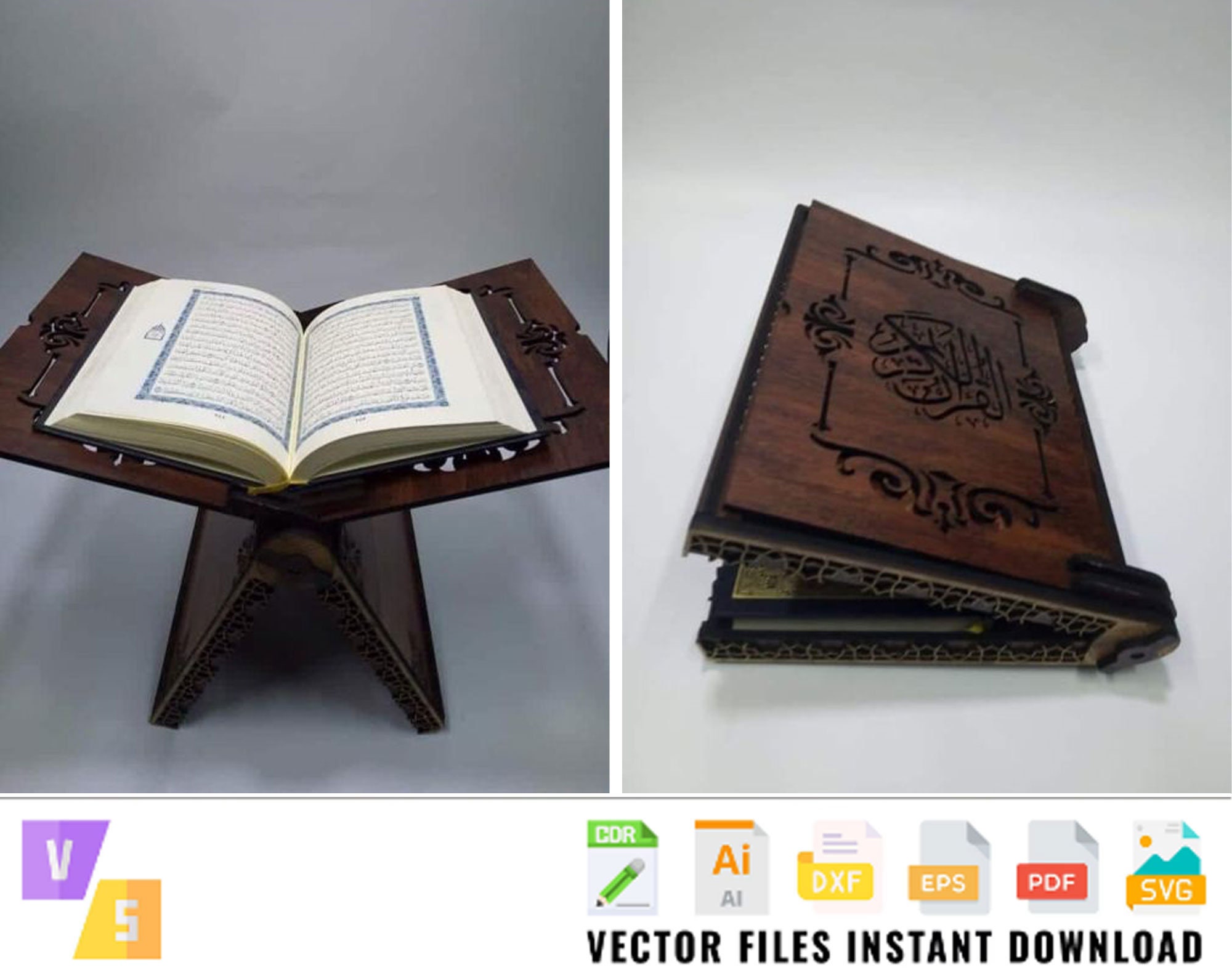 Quran Stand Quran Holder Book Stand Rihal Rehal Wooden Rahle Etsy