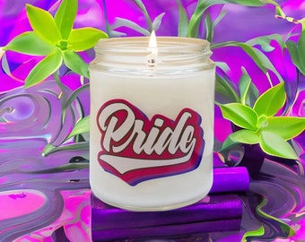 Retro Bisexual Flag Highly Scented Premium Candle gift for Bisexual Pride, Candle Gift for Bisexual Friend, LGBTQ+ owned shop