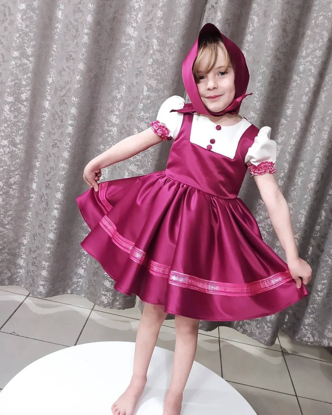Masha Costume Birthday Party Dress Special Occasion Wear Etsy 