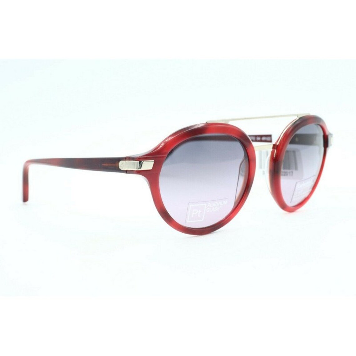 Barberini MAGELLANO BR1712-04 Red Round Sunglasses Gray Lenses - Etsy