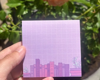 Lila Bücherwurm Post-it Haftnotizen