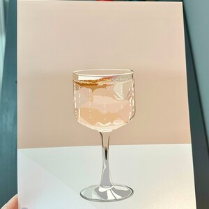 Rose Cocktail Art Print