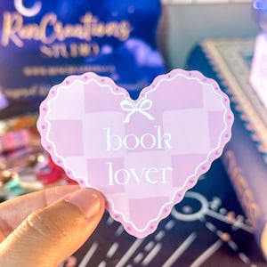 Cute Book Lover Heart Sticker