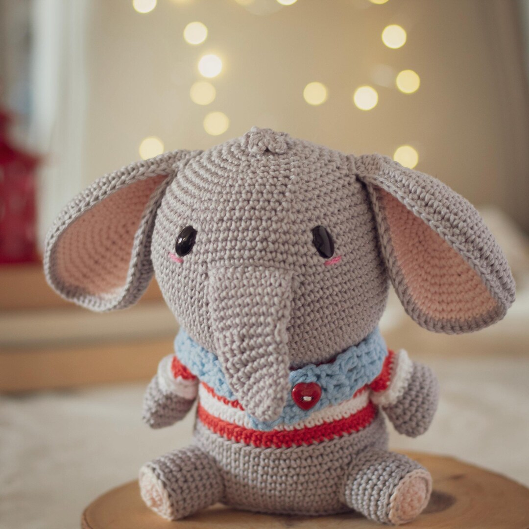 Elephant Amigurumi PDF Pattern – Crochet Animal Doll, Baby Toy Tutorial ...