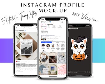 Instagram Mockup-Vorlagen - Bearbeitbare Canva-Profilvorschau, 2026 IG-Layouts