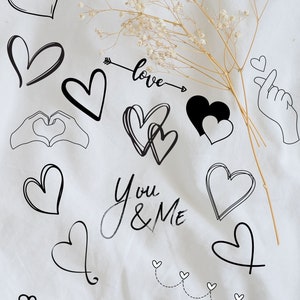 Pacote Svg de Coração, Svg de Coração Aberto, Svg de Amor, Svg de Coração Doodle, Svg de Coração, Svg de Coração Esboçado, Svg de Coração Desenhado à Mão, Svg de Dia dos Namorados