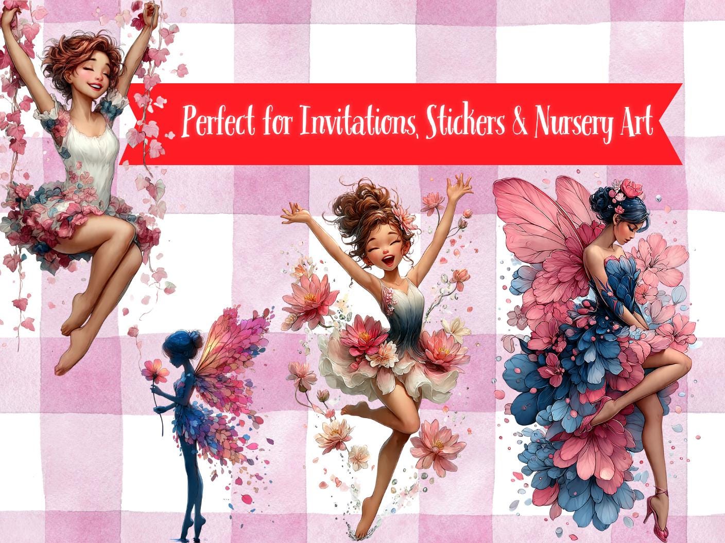 80 Whimsical Fairy PNG Clipart Bundle - Etsy