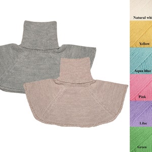 Neck warmer - Adult - 100% MERINO wool men women unisex collar scarf neck gaiter knitted neckwarmer tube scarf