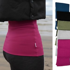 Tummy band 100% MERINO WOOL belly kidney waist warmer pregnant women men haramaki two-layered double sport