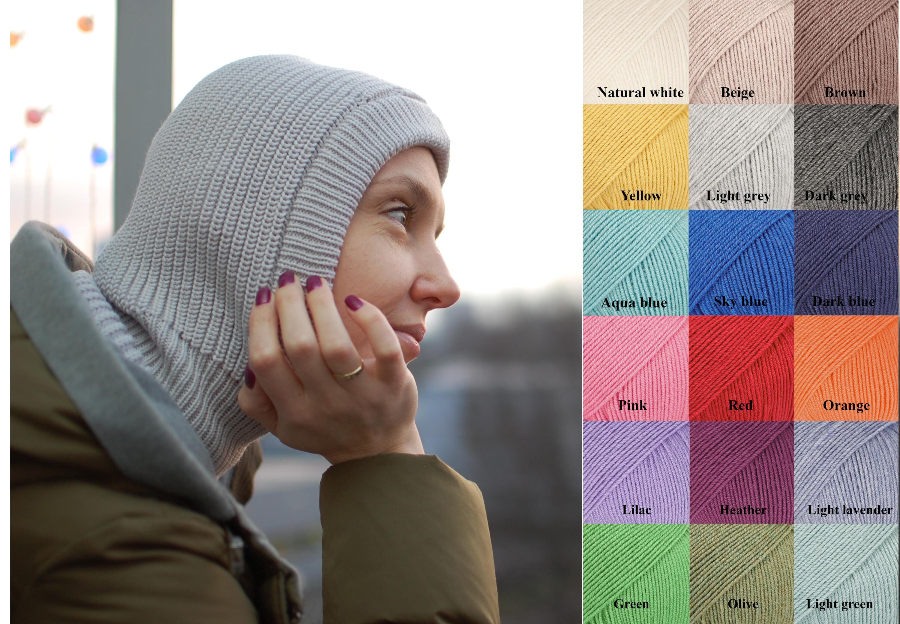 Balaclava Woolen Yarn Womens Knitted Helmet Hat Coif Hood Scarf Ski Knit Warm-568830