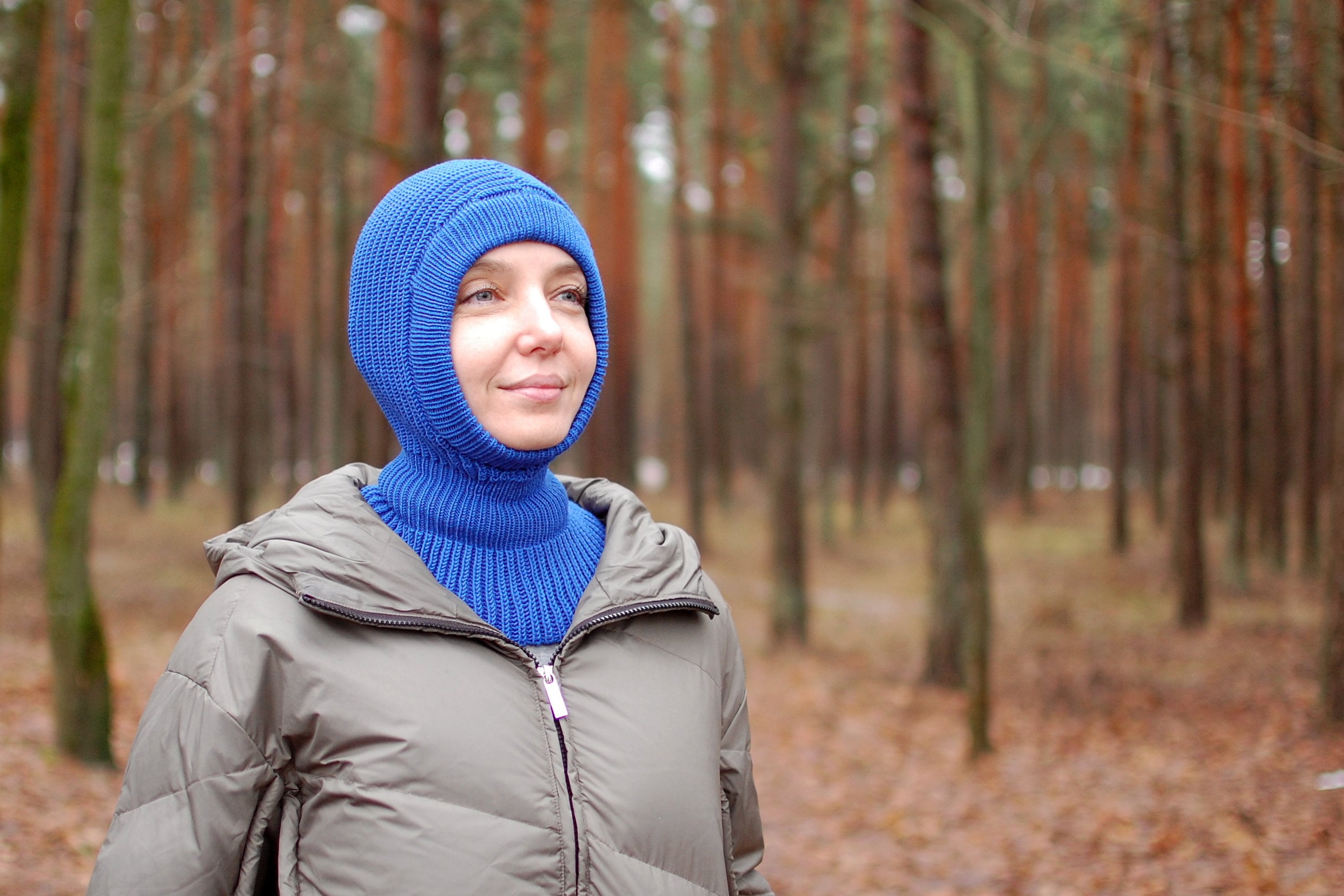 Balaclava Woolen Yarn Womens Knitted Helmet Hat Coif Hood Scarf Ski Knit Warm-568830