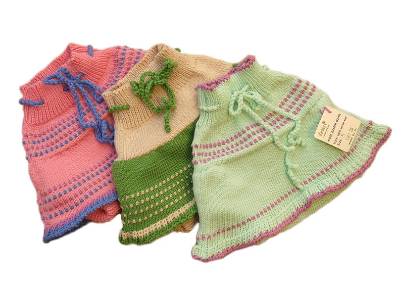 Soaker - S, M, L - SKIRT 100% merino wool baby-girl diaper nappy cover pants hand made knit knitted baby cloth diaper cover short legs