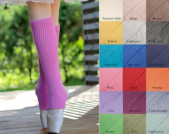 Jambières de ballet ou de yoga - 6-17 ans - 100% LAINE MERINOS jambières de ballerine chaussettes de danseuse de ballet vêtements de danse chaussettes de yoga sport tricot fille