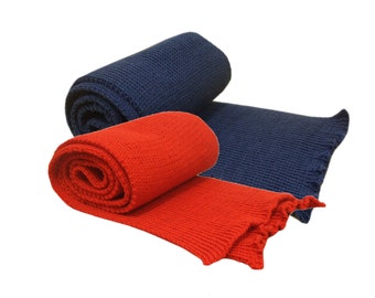 Bufanda - Adulto - 100% lana merino de punto unisex para hombre y mujer, súper suave y cálida, calentador de cuello de punto para deportes de invierno