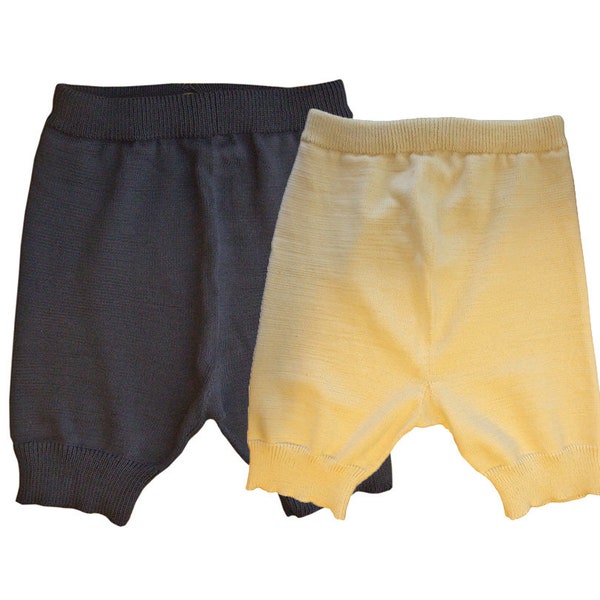 Shorts - adulte -100% LAINE MÉRINOS hommes femmes adulte couvre-couche en tissu trempage slips en tissu pantalon tricot adulte couche-culotte tricoté à la main