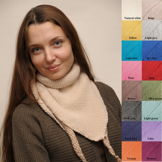 Scarf 100% MERINO WOOL adult unisex men women knitted warm Scarf 100% MERINO WOOL adult unisex men women knitted warm