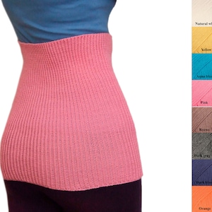 Tummy band 100% MERINO WOOL belly kidney waist warmer pregnant women men knitted haramaki sport image 1