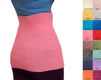 Tummy band 100% MERINO WOOL belly kidney waist warmer pregnant women men knitted haramaki sport