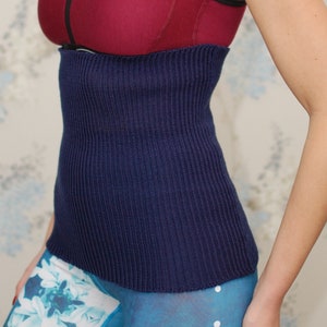 Tummy band 100% MERINO WOOL belly kidney waist warmer pregnant women men knitted haramaki sport image 3