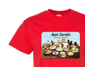 1990s Aunt Sarahs Shirt Aunt Sarah's Pancake House Shirt pancake shirt pancake lovers aunt sarahs tshirt diner shirt waffle house breakfast