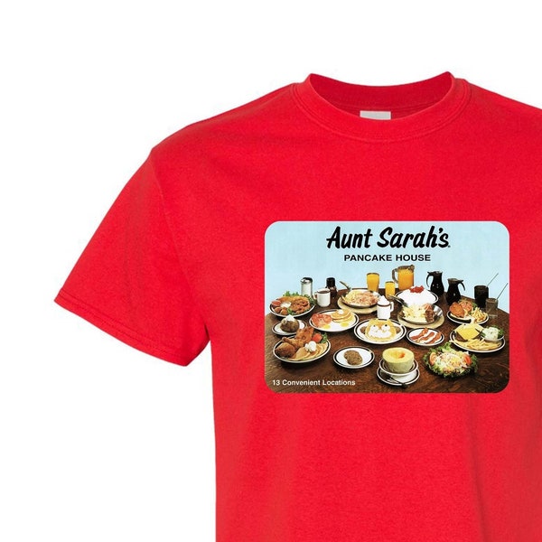 1990s Aunt Sarahs Shirt Aunt Sarah's Pancake House Shirt pancake shirt pancake lovers aunt sarahs tshirt diner shirt waffle house breakfast