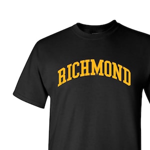 Richmond VA Shirt VCU RVA t shirt richmond flocked shirt arched richmond tshirt richmond souvenir shirt vcu shirt rva shirt richmond braves