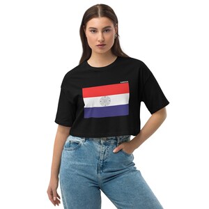 Karenni Loose drop shoulder crop top