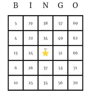 1000 bingokaarten klaar om af te drukken en te spelen, bingobord 1-75, leuk en handig Bespaar geld en tijd, grote letter, 4 per pagina, pdf direct downloaden