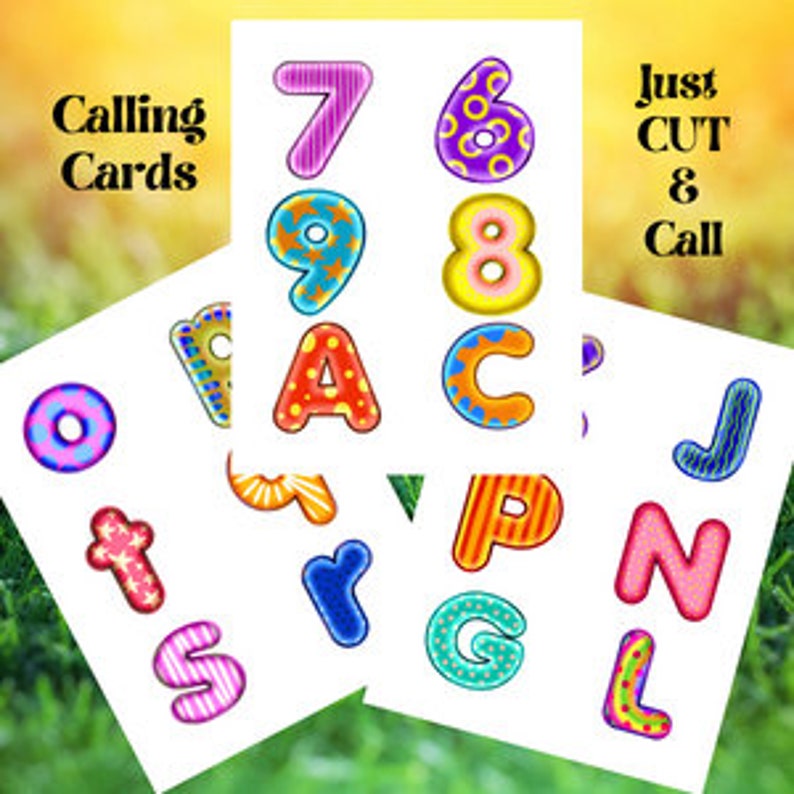 Printable BINGO Boards Alphabet and Numbers Bingo With Upper Case and ...