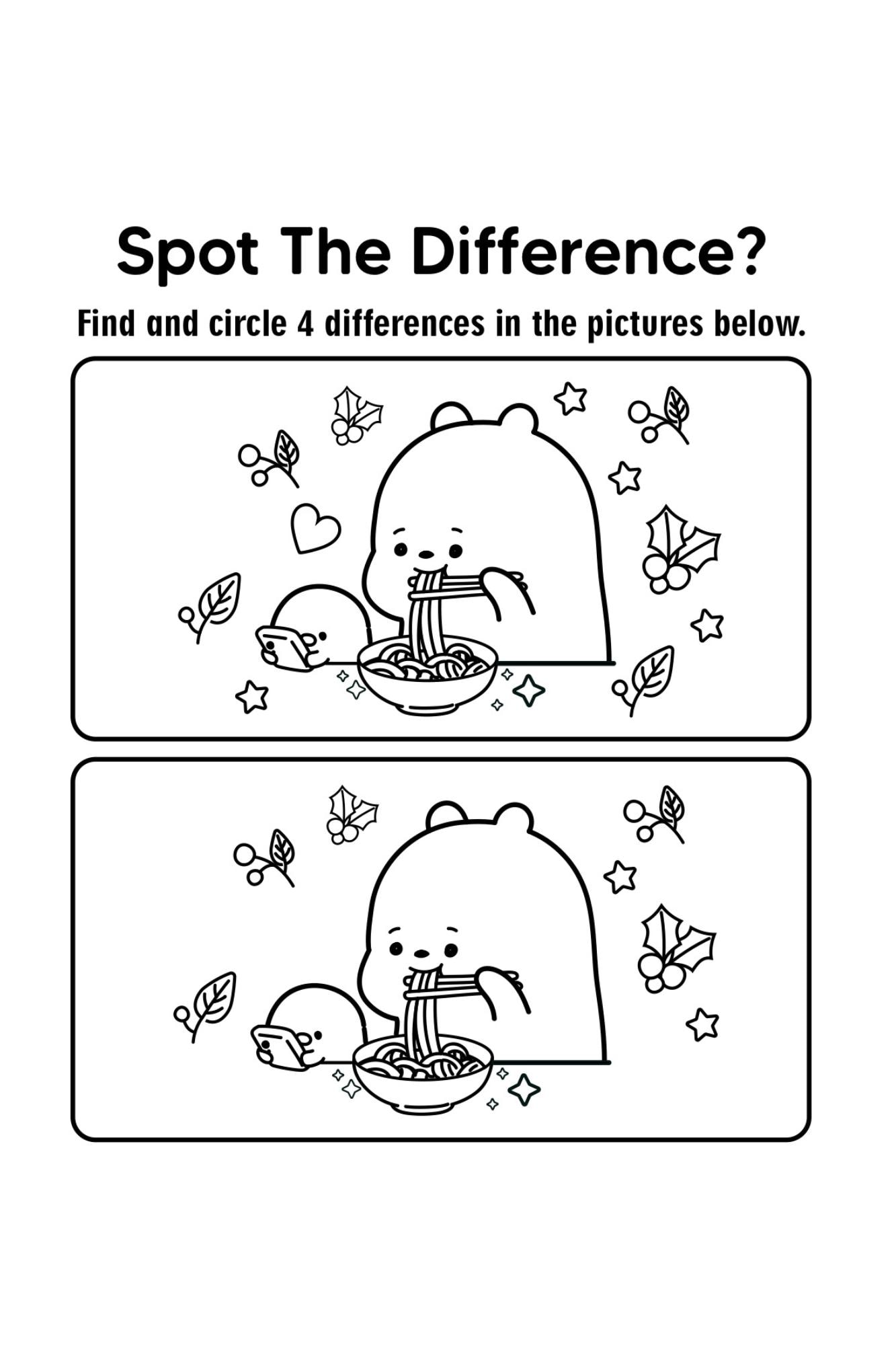 140 Spot the Difference Pages – Printable Fun for Kids & All Ages ...