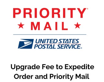 Upgrade Fee - Expedite Order and Shipping to Priority Mail 1-3 Days