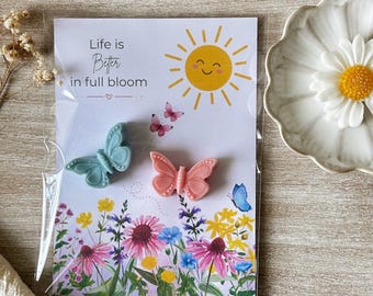 Butterfly Soap Card Gift | Botanical Thinking of You | Garden Party or Bridal Shower Favor