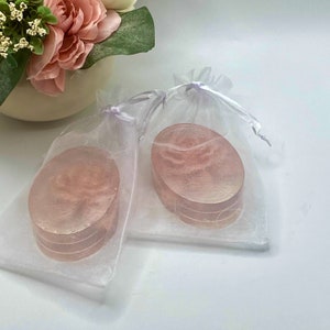 Clear Rose Soap by Signature Essential, Handmade Soap Bar, Gift For Her, Victorian Tea Gift, Bridesmaid Gift image 4