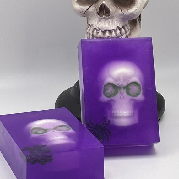 Handmade Halloween Soap Bar: Skull Glycerin Soap