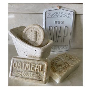 Honey and Oatmeal Soap, Natural Soap for Dry Skin, Goat Milk Soap