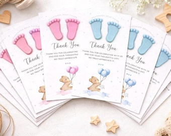 Personalized Baby Shower Soap Favors  - Handmade Mini Soap and Thank You Card