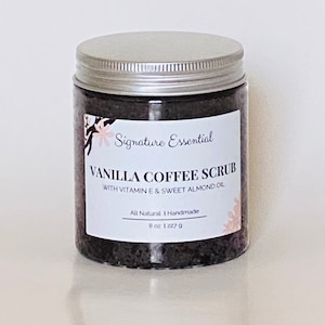 Vanilla Coffee Body Scrub, Coffee Scrub, Sugar Scrub, Salt Scrub